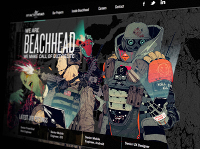 Beachhead Studio Website beachhead boneface call of duty colors infographic juggernaut