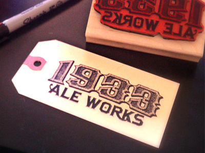 1933 Stamps 1933 beer label stamp tag typography vintage