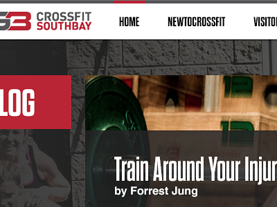 Crossfit Southbay Blog Design blog crossfit navigation typography