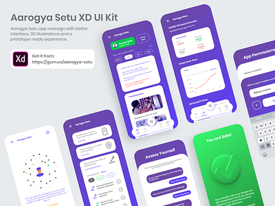 Aaarogya Setu Redesign brand identity mobile app design redesign ui uiux user interface ux