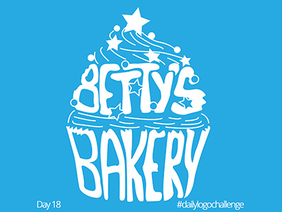Day 18 #dailylogochallenge 18 bakery brand identity branding cupcake daily logo challenge day 18 eighteen illustration logo