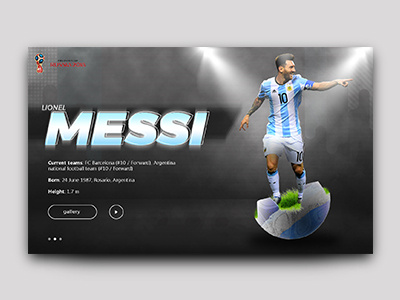 FIFA'18 - Messi fifa football landing page messi ui uiux user interface ux web design website