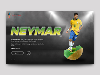 FIFA'18 - Neymar fifa football landing page neymar ui uiux user interface ux web design website