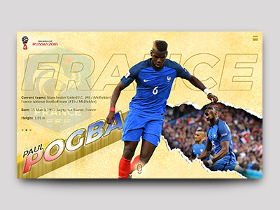 FIFA'18 - Pogba fifa football landing page pogba ui uiux user interface ux web design website