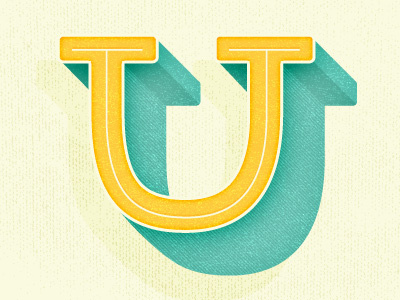 Alphabout - U alphabout lettering summer texture typography u
