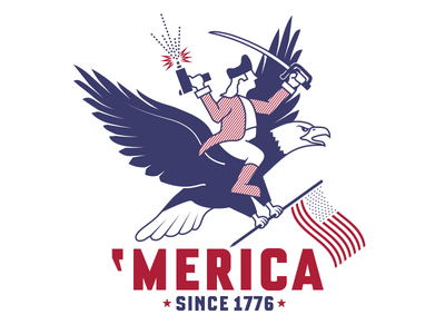 'Merica Pint Glasses #2 beer eagle freedom merica sword usa uzi washington