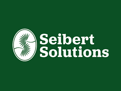 Seibert Solutions environmental green law logo mark oval palm s