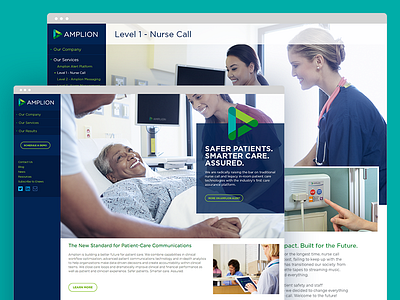 Amplion Website alert medical nurse ui website