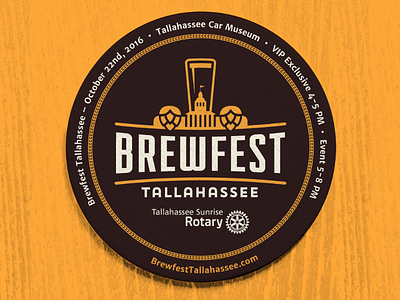Brewfest Tallahassee brew coaster fest glass logo