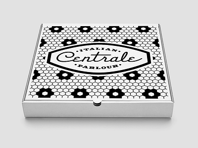 Centrale Italian Parlour - Collateral box branding food glass identity italian pizza restaurant