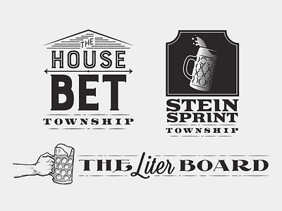 Township Logos beer lines logo stein township twp vector