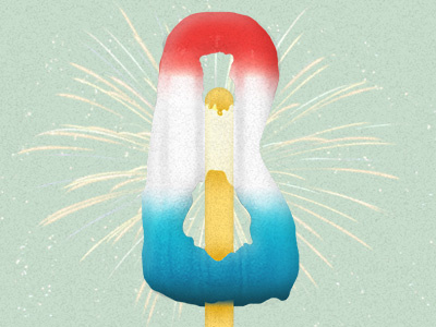 Bomb Pop! 4th alphabout bomb fireworks lettering pop typography yum