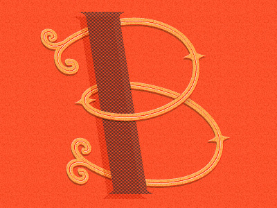 Barbed B alphabout b barb lettering texture