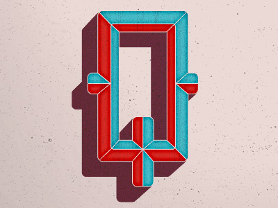 Alphabout - Q alphabout bevel lettering q texture typography