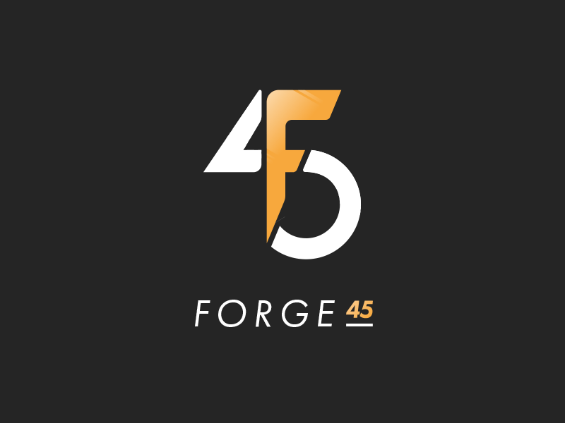 Forge 45 | Logo Design gradient logo design