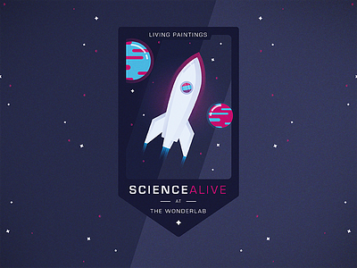 Science Alive Logo | Charity Event (V2) badge design illustration logo design