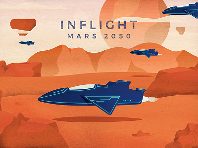 Inflight concept design illustration illustrator