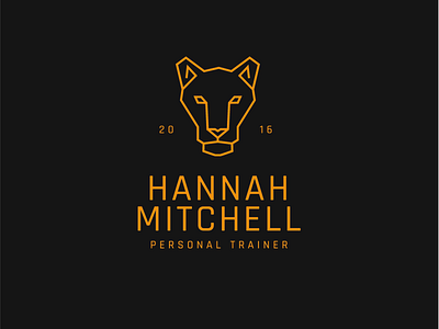 Personal Trainer Brand Mark | Alternative Concept badge black concept design icon illustration illustrator line art lion lion head logo logo design orange vector