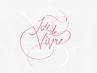 Joie De Vivre french lettering script typography