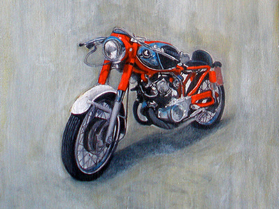 Motorcycle 1 acrylic motorcycle painting retro vintage