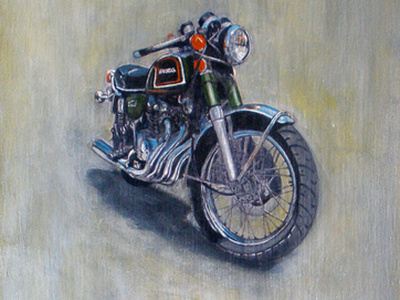 Motorcycle 2 motorcycle painting retro vintage