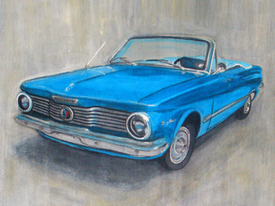 Car car painting retro vintage