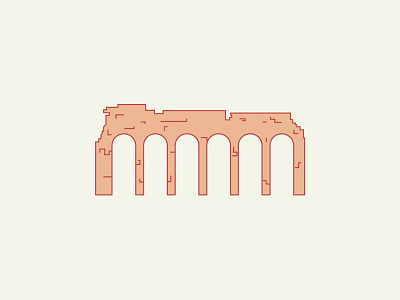 Appia Antica, ROMA appia aqueduct history icon illustration italy monument. stone roma via