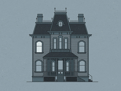 Horror Film Houses / Psycho. devil film horror house icon illustration movie psycho vector