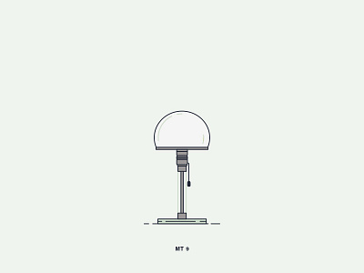 Wagenfeld-Jucker Table Lamp 1924 art direction bauhaus creative design digital art graphic illustration jucker lamp vector wagenfeld