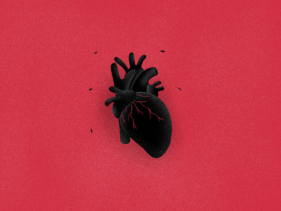 Dark Heart anatomy dark drawing hand drawn health heart human body illustration procreate science valentines