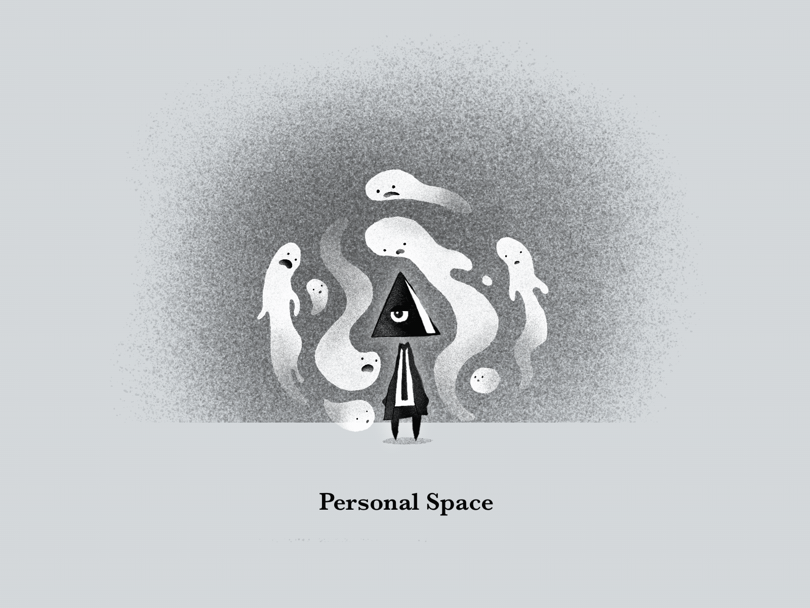 Personal Space all seeing eye deadheadclub drawing ghost ghosts hand drawn illustration occult paranormal procreate secret society spooky