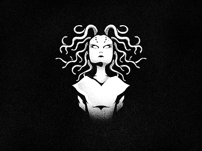 Medusa gods greek god hand drawn medusa mythology negative space procreate secret society snake