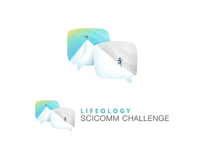 SCICOMM Challenge branding brand design branding challenge challenges chat climbing hand drawn logo mountain procreate