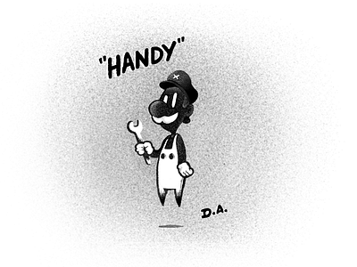 Handy Man character design hand drawn handyman illustration luigi mario mario bros negative space nintendo procreate