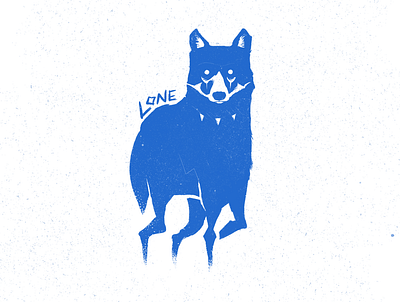 Lone Wolf animal animal art hand drawn illustration lone wolf negative space procreate wolf wolfpack wolves