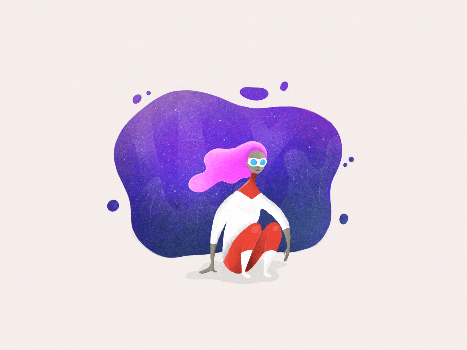 Rest Up astronaut character design concept art drawing female female character hand drawn hero illustration procreate space space woman surreal surrealism woman