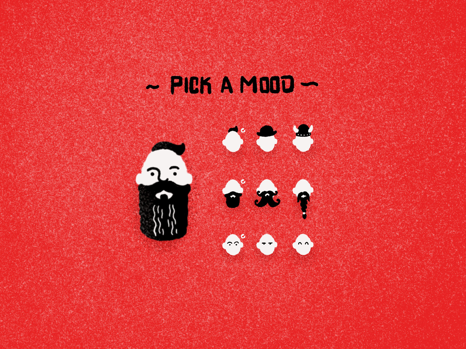 Pick A Mood avatar avatar icons beard beards eye face hairstyle mood moodboard moody