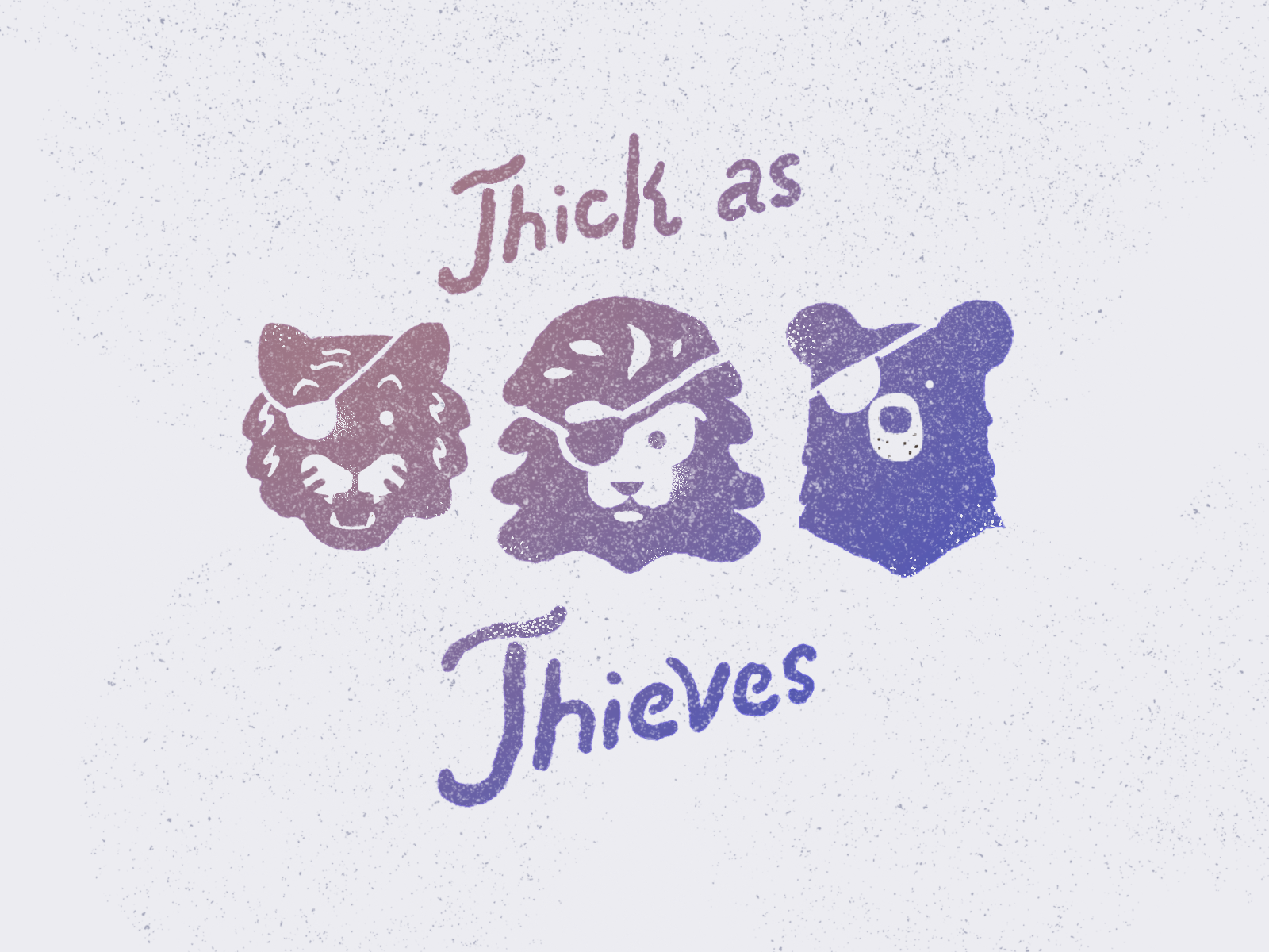 Thick As Thieves animal bear bears drawing hand drawn illustration lion lion head lions procreate thief thieves tiger tiger mascot tigers wild wild animal wilderness wildlife
