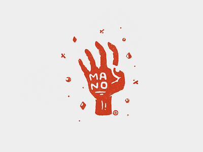 Mano body parts drawing hand hand drawn illustration mano occult procreate red