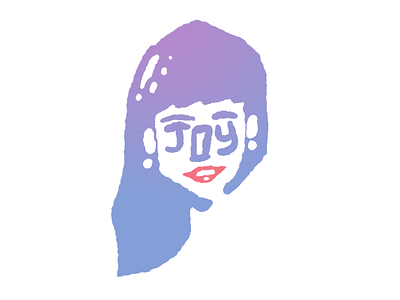 Joy avatar drawing face girl hand drawn happy illustration joy negative space procreate profile woman women