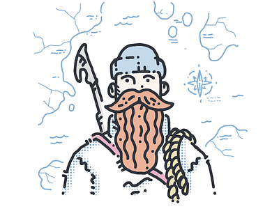 Adventurer adventure adventurer at sea hand drawn illustration pirate procreate sail sailing sailor sea seaman ship