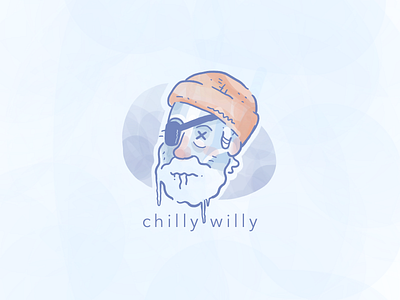 Chilly Willy beard chilly drawing eyepatch hand drawn illustration procreate sailor watercolor