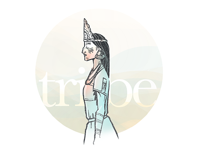 Tribe chibcha colombia hand drawn illustration indigenous muisca native american procreate south america tribal tribe
