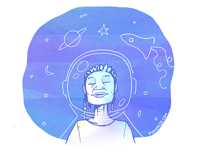 Visualize astronaut illustration mental wellbeing mental wellness mindful mindfulness nasa procreate space visualize