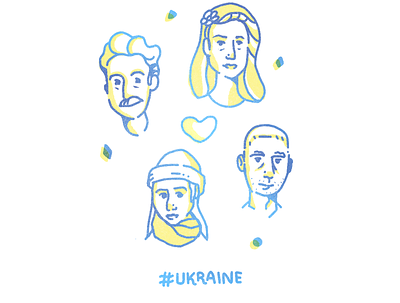 Ukraine Faces 2 drawing hand drawn illustration peace procreate stopwar supportukraine ukraine