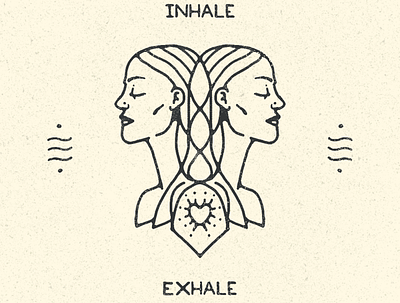 Inhale / Exhale breathe breathing drawing exhale face hand drawn illustration inhale mental wellness mindful mindfulness procreate profile woman