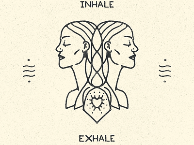 Inhale / Exhale breathe breathing drawing exhale face hand drawn illustration inhale mental wellness mindful mindfulness procreate profile woman
