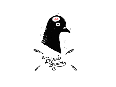 Bird Brain art bird design illustration lettering