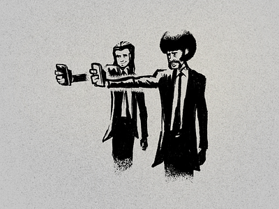 Pulpy drawing hand drawn illustration movie negative space procreate pulp fiction pulpfiction