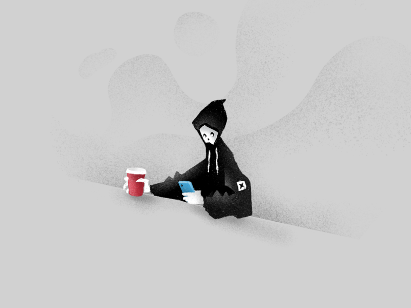 Deth And Caffeine animated caffeine character design coffee death drawing grim reaper hand drawn illustration procreate